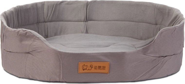 Gray dog bed 100 × 68 × 15 cm