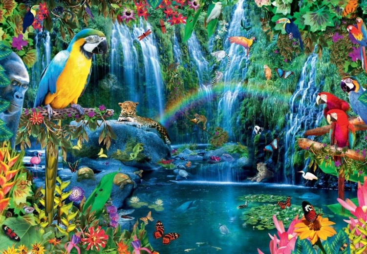 Puzzle Bluebird Tropski papagaji 1000 dijelova