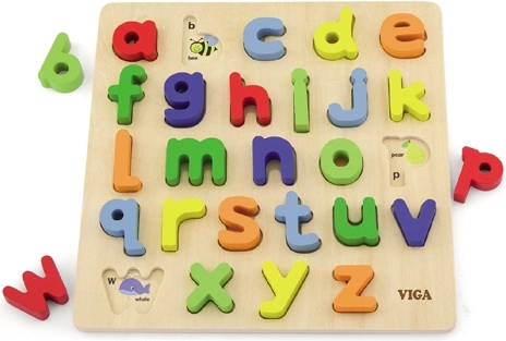 Viga drveni umetajući sorter abecede