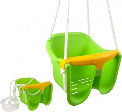 Dječja ljuljačka Baby plastična s bezpečnostnom prečkom – Zelena