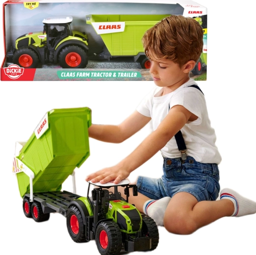 Interaktivni traktor Claas s prikolicom Dickie sa svjetlom i zvukom