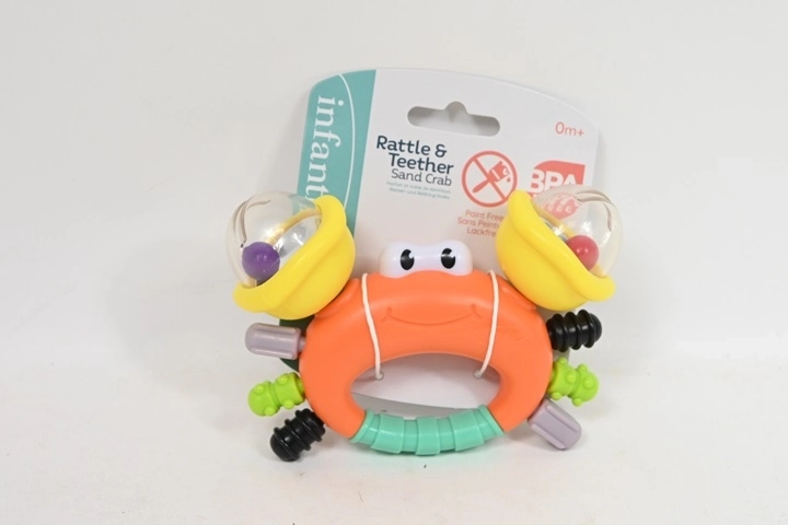 Infantino teether with rattle crab