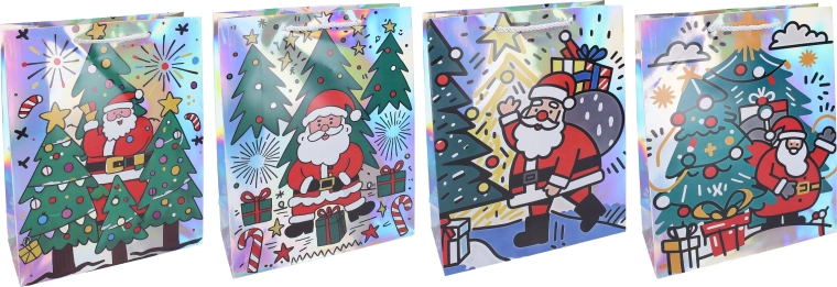 Christmas Gift Bag M 32 × 26 × 10 cm - 1 piece