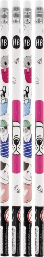 Set 4 olovke s gumicom