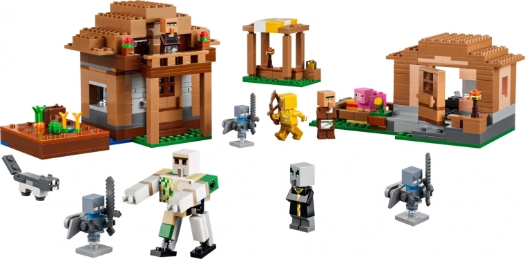 Minecraft selo s 3 detaljne građevine
