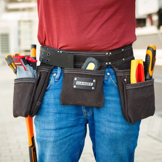 Handy Leather Tool Belt with 7 Pockets