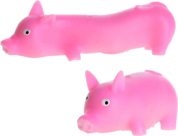 Soft stretchy anti-stress pig 10 cm - 1 piece