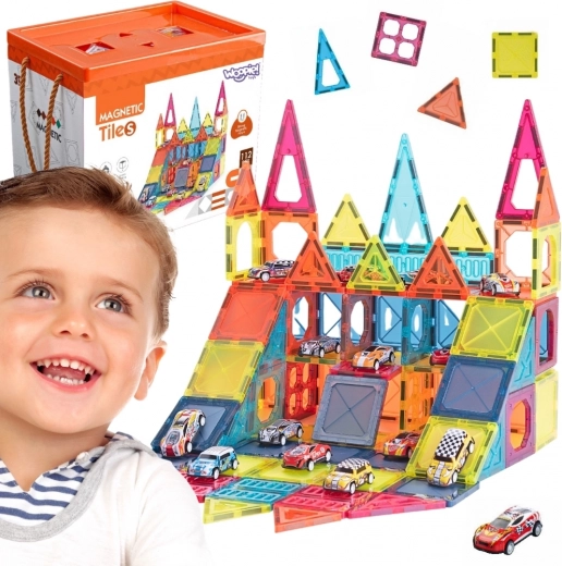 Woopie magnetske građevne kocke 7,5 cm – parkiralište 112 dijelova