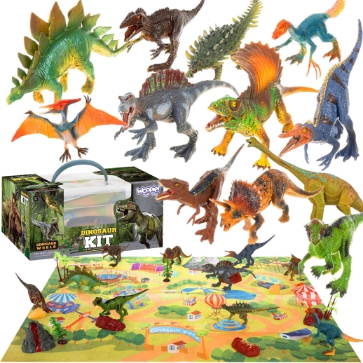 Veliki dinosaurus set XXL s igraćom podlogom Pretpovijesni svijet WOOPIE