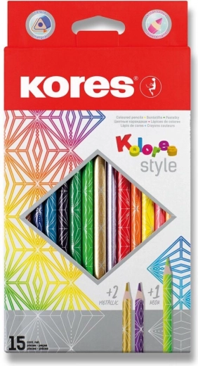 Trokutaste bojice Kolores Style 15 kom