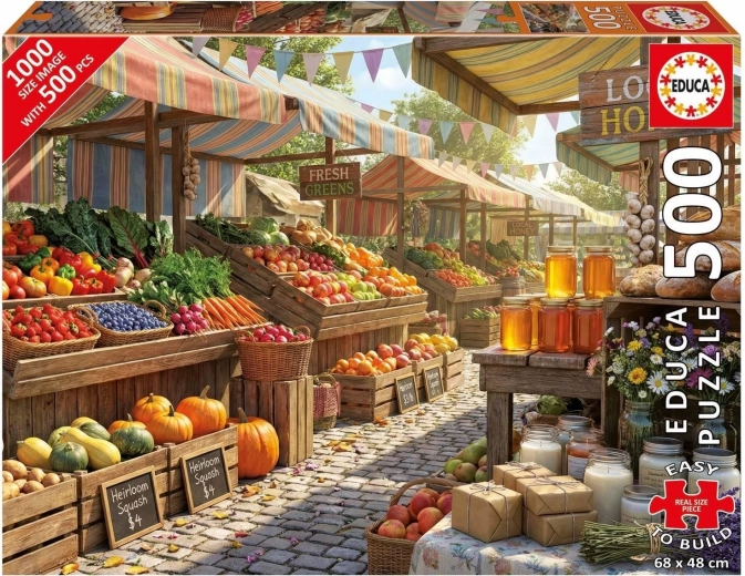 Educa puzzle Sunčana farmerska tržnica 500 dijelova