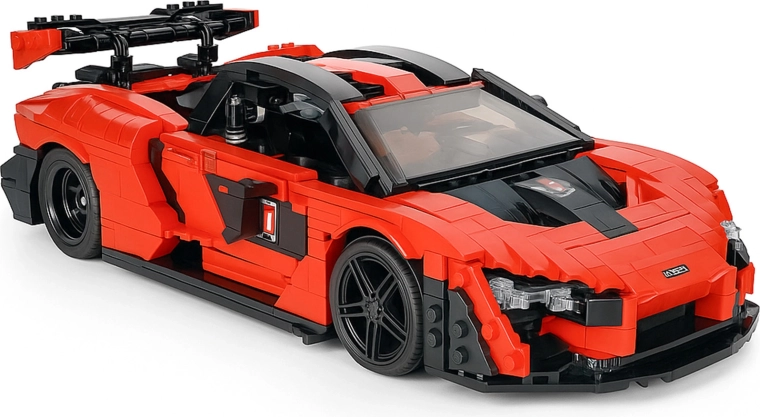 Konstrukcijski set sportski auto narančasti 1372 kom