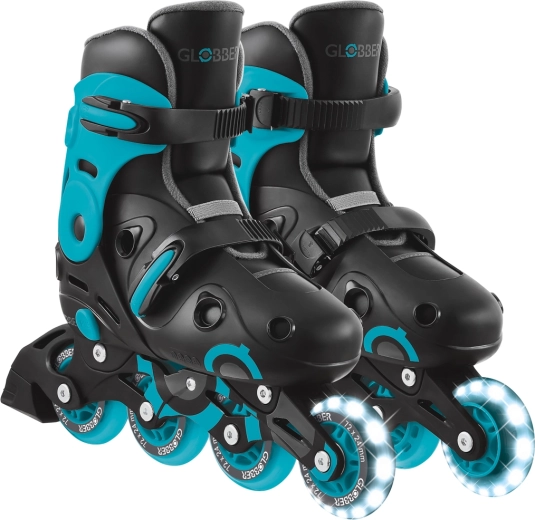 Globber Go Skates Lights dječje inline role s prednjim kotačićem koji svijetli, crno-plave 34–37