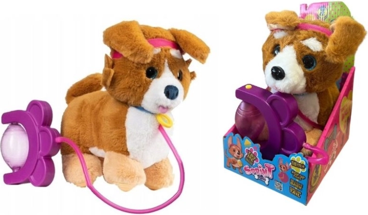 Sprint interaktivni plišani psić corgi na povodcu