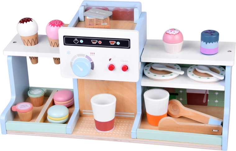 Realističan aparat za kavu i pult pun detalja