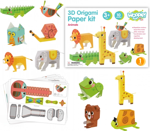 Woopie ART&FUN kreativni 3D origami set – izradite 10 životinjica
