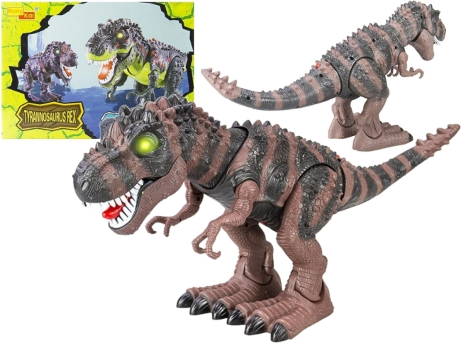Hodajući dinosaurus T. rex na baterije – smeđi