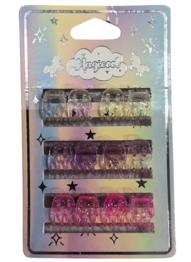 Magicool set mini kopči za kosu sa šljokicama, 12 kom