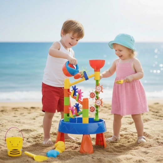 Play with water and sand