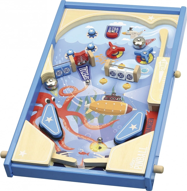 Drveni fliper VILAC – veliki podmorski stolni pinball