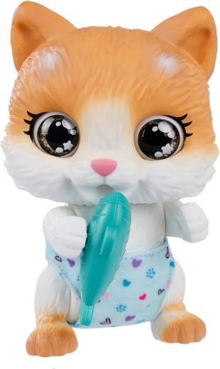 Drinks from a bottle and has a color-changing diaper