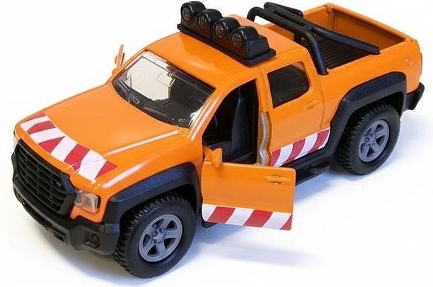 Realistic road service vehicle with opening doors