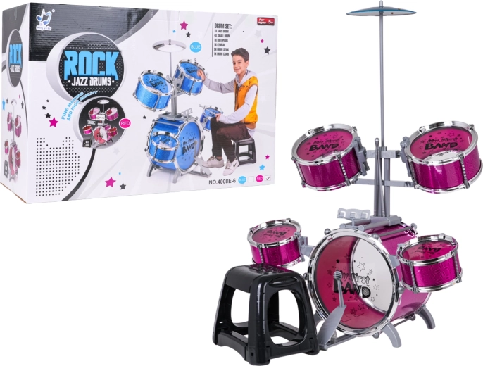 ROCK BAND Children's Drum Set, Pink