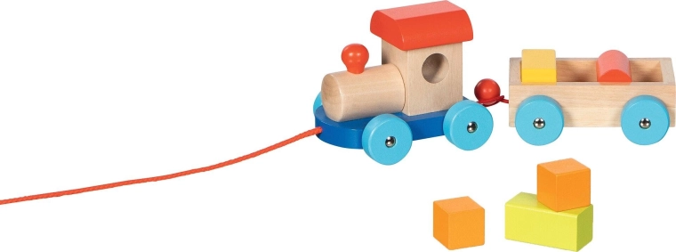 5 wooden blocks for stacking and building