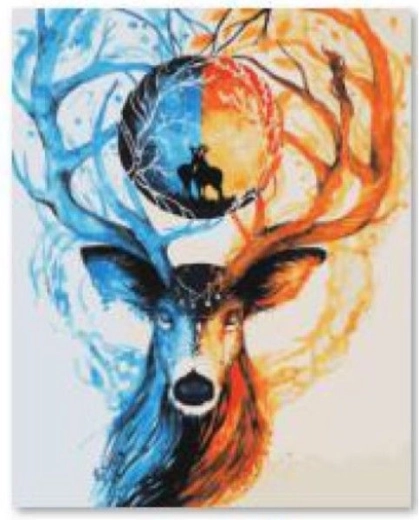 Diamond painting (diamond painting) deer 30 × 40 cm - 1 piece