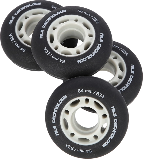 Mat kotači NILS Extreme PU 64 × 24 mm, 82A, crni (4 kom)