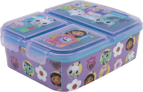 Ljubičasta kutija za ručak Gabby's Dollhouse s 3 pretinca
