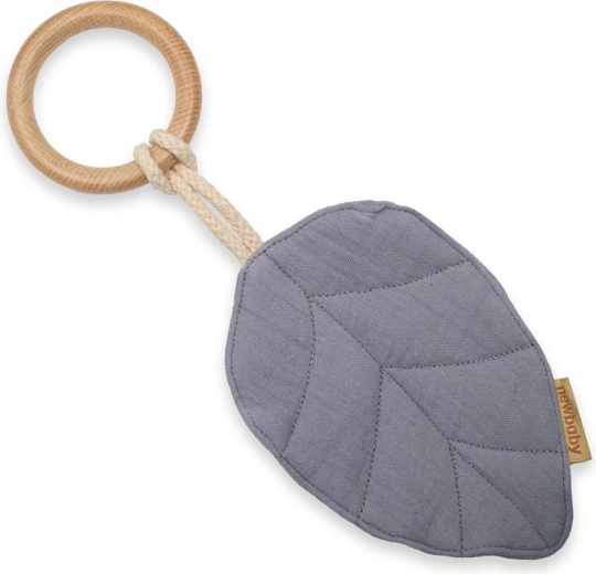 Dječja grickalica za zubiće New Baby Leaf, siva