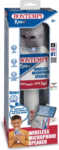 Bežični karaoke mikrofon sa zvučnikom i držačem za telefon