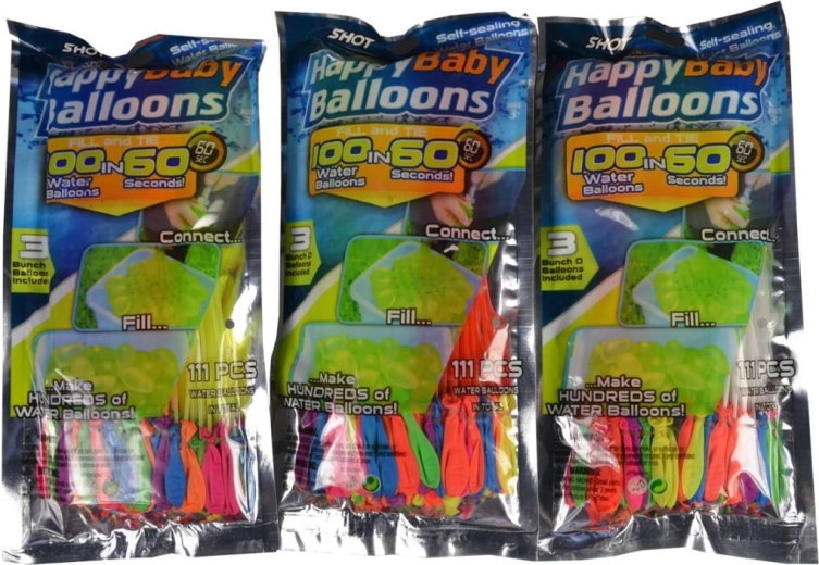 Vodeni baloni 25 cm – napunite 111 komada za 60 sekundi