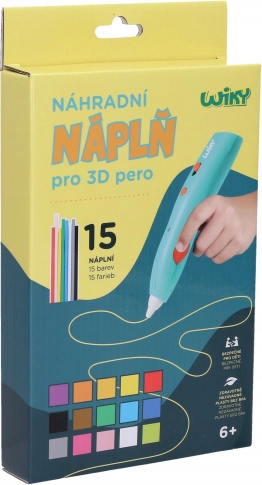 Zamjenske punjenja za 3D olovku WIKY – set od 15 boja (3 m)