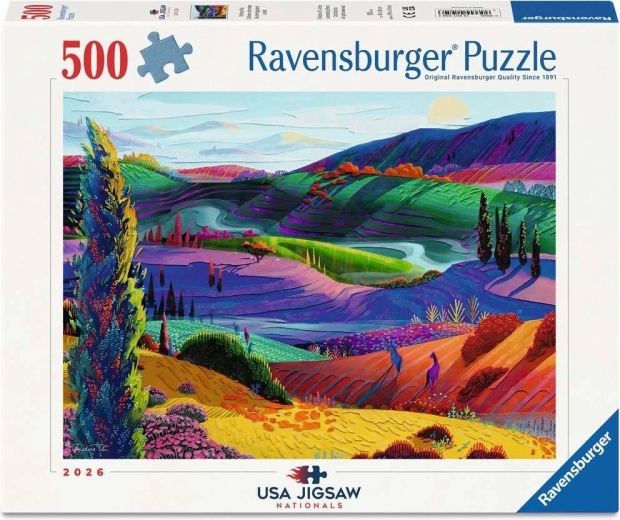 Ravensburger puzzle USA Jigsaw Nationals 2026 – Valoviti brežuljci (500 dijelova)