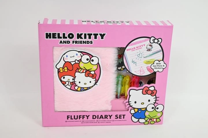 Hello Kitty plišani mini dnevnik s gel olovkama i naljepnicama