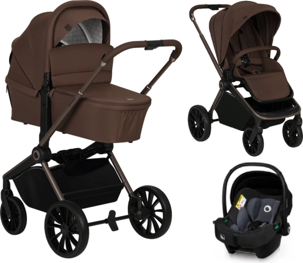 Lionelo Mika Plus 3-in-1 combination stroller Mocha Mousse