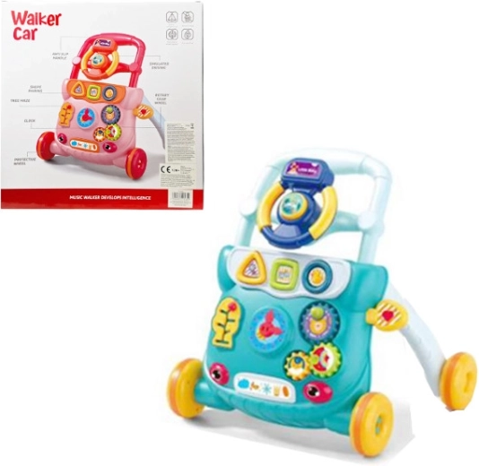 Interactive battery-powered push walker for toddlers - 1 piece