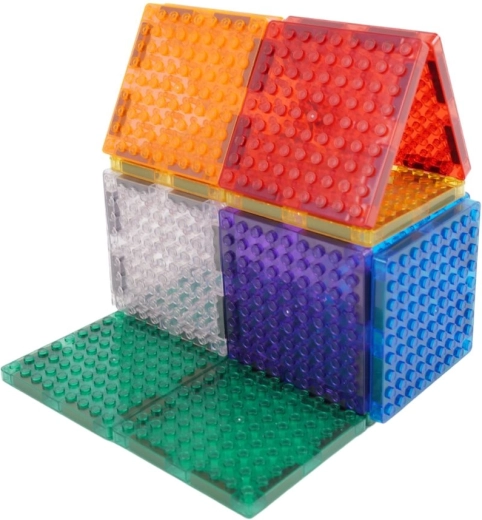 Cleverclixx magnetni građevinski set Brick Tiles Pack Intense - 16 kom.