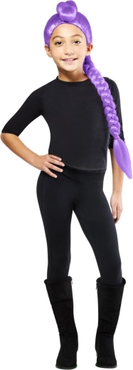 Ljubičasta pletena perika Rumi za K‑pop cosplay