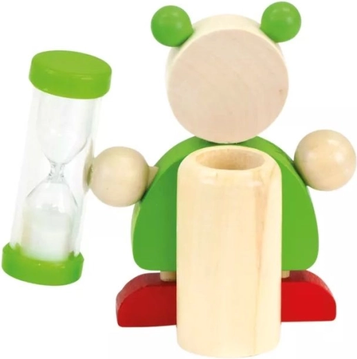 Hourglass for the correct brushing duration