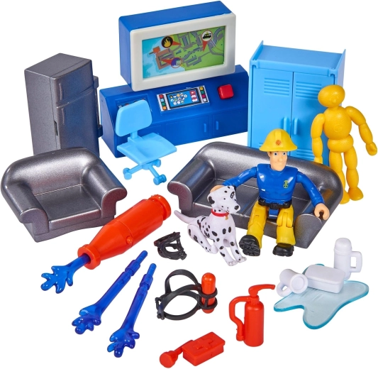 Figures and accessories for play based on the Fireman Sam series