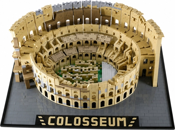 Monumentalni model Koloseja na izložbenom postolju