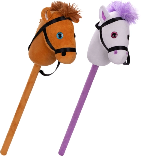 Plišani konjić na štapu 75 cm (2 boje)