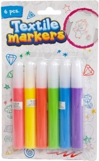 Fabric markers – set of 6 colors