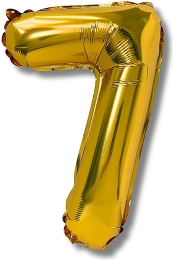 Foli balon broj 7, 40 cm, zlatni