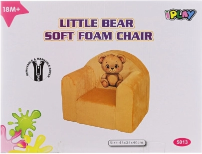 Children’s self-inflating armchair – teddy bear
