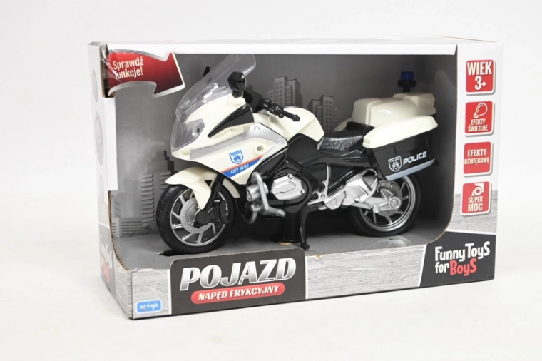Policijski motocikl s trenjem (frikcijski pogon) sa svjetlom i zvukom