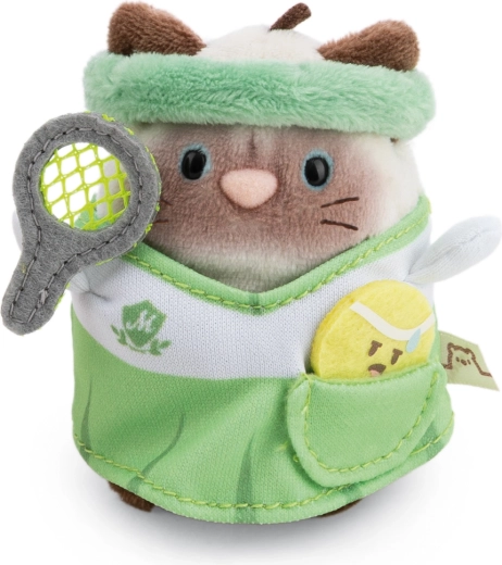 Nici MyMochi Siamese cat Siamy in a tennis outfit with ball, 8 cm